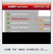 Code For Menu Creation In Javascript