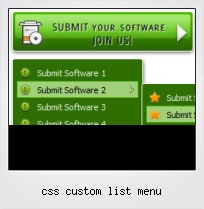 Css Custom List Menu