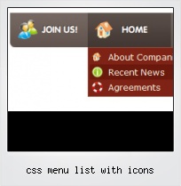 Css Menu List With Icons