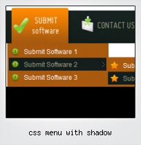 Css Menu With Shadow