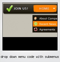 Drop Down Menu Code With Submenus