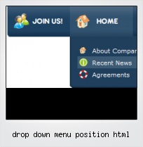 Drop Down Menu Position Html