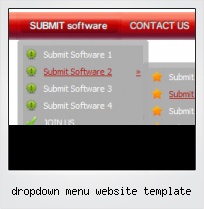 Dropdown Menu Website Template