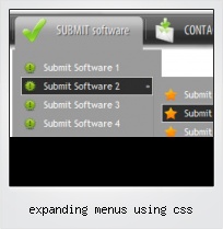 Expanding Menus Using Css