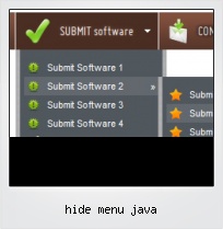 Hide Menu Java