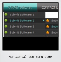 Horizontal Css Menu Code