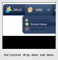 Horizontal Drop Down Sub Menu