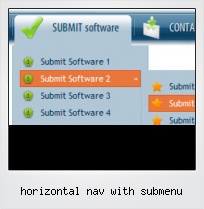 Horizontal Nav With Submenu
