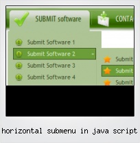 Horizontal Submenu In Java Script