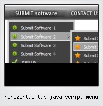 Horizontal Tab Java Script Menu
