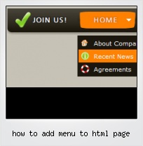 How To Add Menu To Html Page