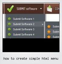 How To Create Simple Html Menu