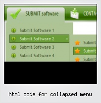Html Code For Collapsed Menu