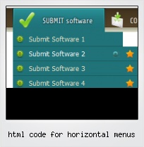 Html Code For Horizontal Menus