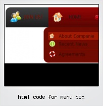 Html Code For Menu Box