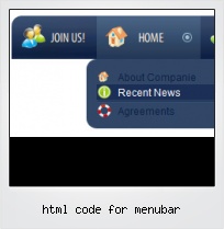 Html Code For Menubar