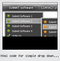 Html Code For Simple Drop Down Menu