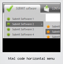 Html Code Horizontal Menu
