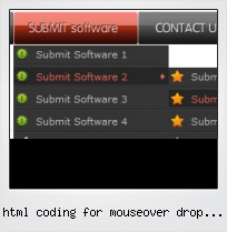 Html Coding For Mouseover Drop Down Menu