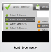 Html Icon Menue
