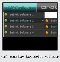 Html Menu Bar Javascript Rollover