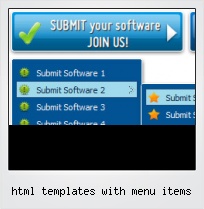 Html Templates With Menu Items