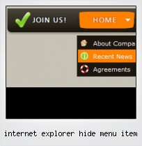 Internet Explorer Hide Menu Item
