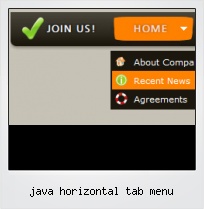 Java Horizontal Tab Menu