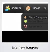 Java Menu Homepage