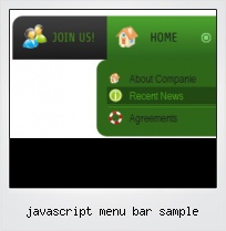 Javascript Menu Bar Sample