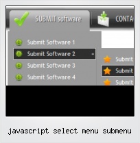Javascript Select Menu Submenu