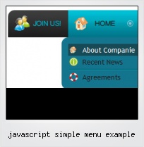 Javascript Simple Menu Example