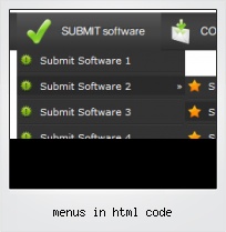 Menus In Html Code