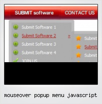 Mouseover Popup Menu Javascript