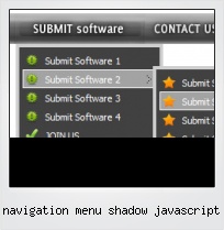 Navigation Menu Shadow Javascript