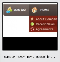 Sample Hover Menu Codes In Javascript