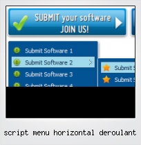 Script Menu Horizontal Deroulant