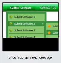 Show Pop Up Menu Webpage