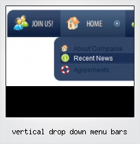 Vertical Drop Down Menu Bars