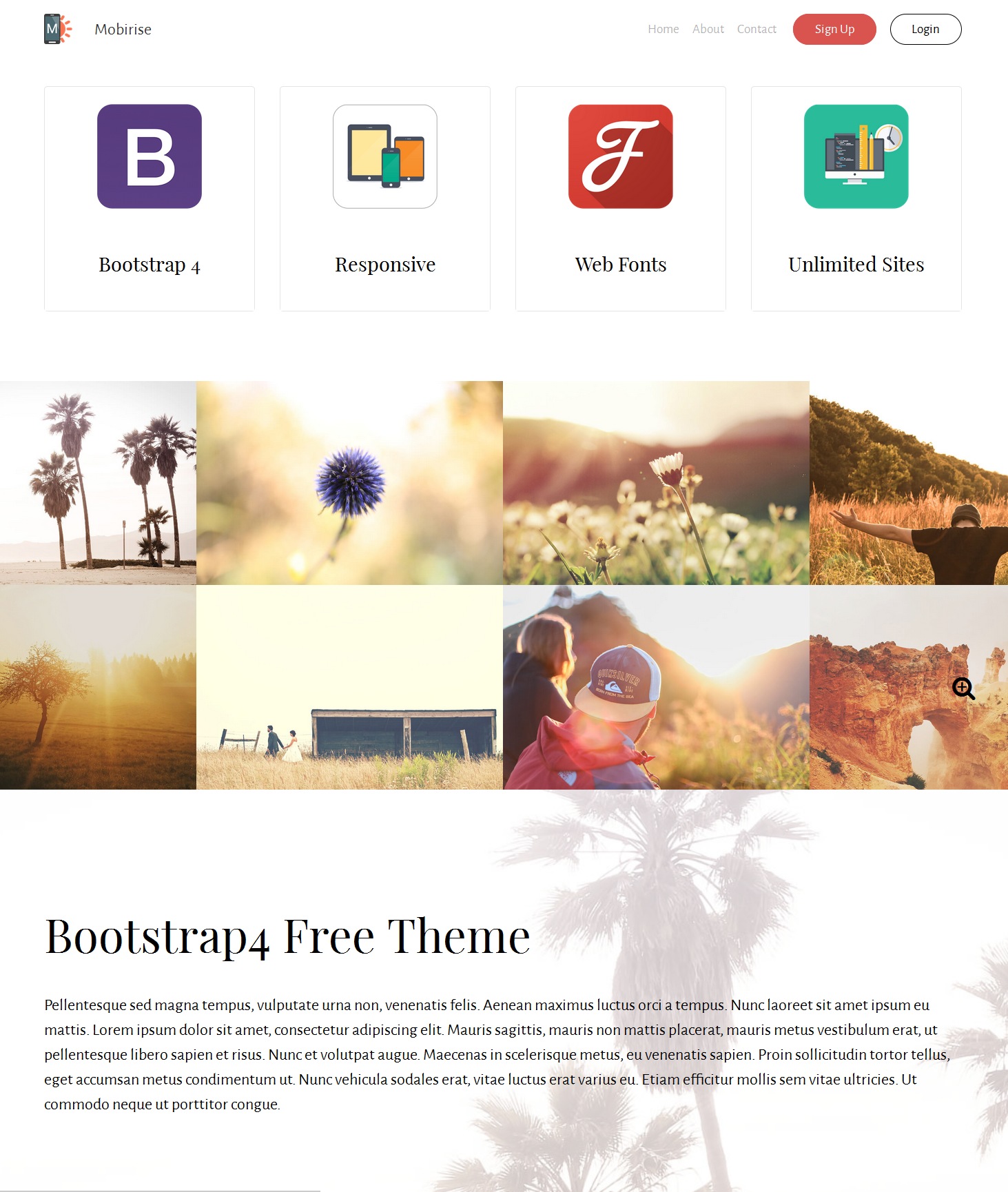 HTML5 Bootstrap Minimal Theme