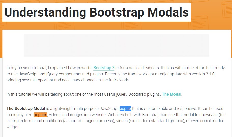  Yet another  beneficial article  regarding Bootstrap Modal Popup