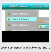 Code For Menus And Submenus In Html