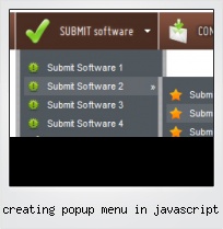 Creating Popup Menu In Javascript