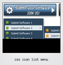 Css Icon List Menu