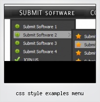 Css Style Examples Menu