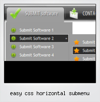 Easy Css Horizontal Submenu
