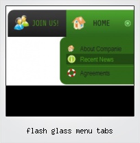 Flash Glass Menu Tabs