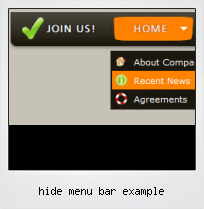 Hide Menu Bar Example