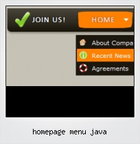 Homepage Menu Java