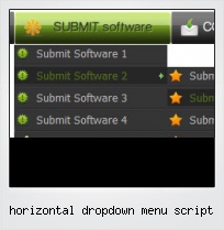 Horizontal Dropdown Menu Script